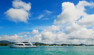 情侣站海浪里拥吻险被冲倒